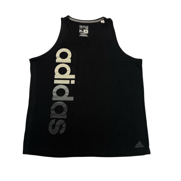 Adidas Tank Top Mens XL Black Gray Sleeveless Climalite Athletic Shirt - Picture 1 of 9
